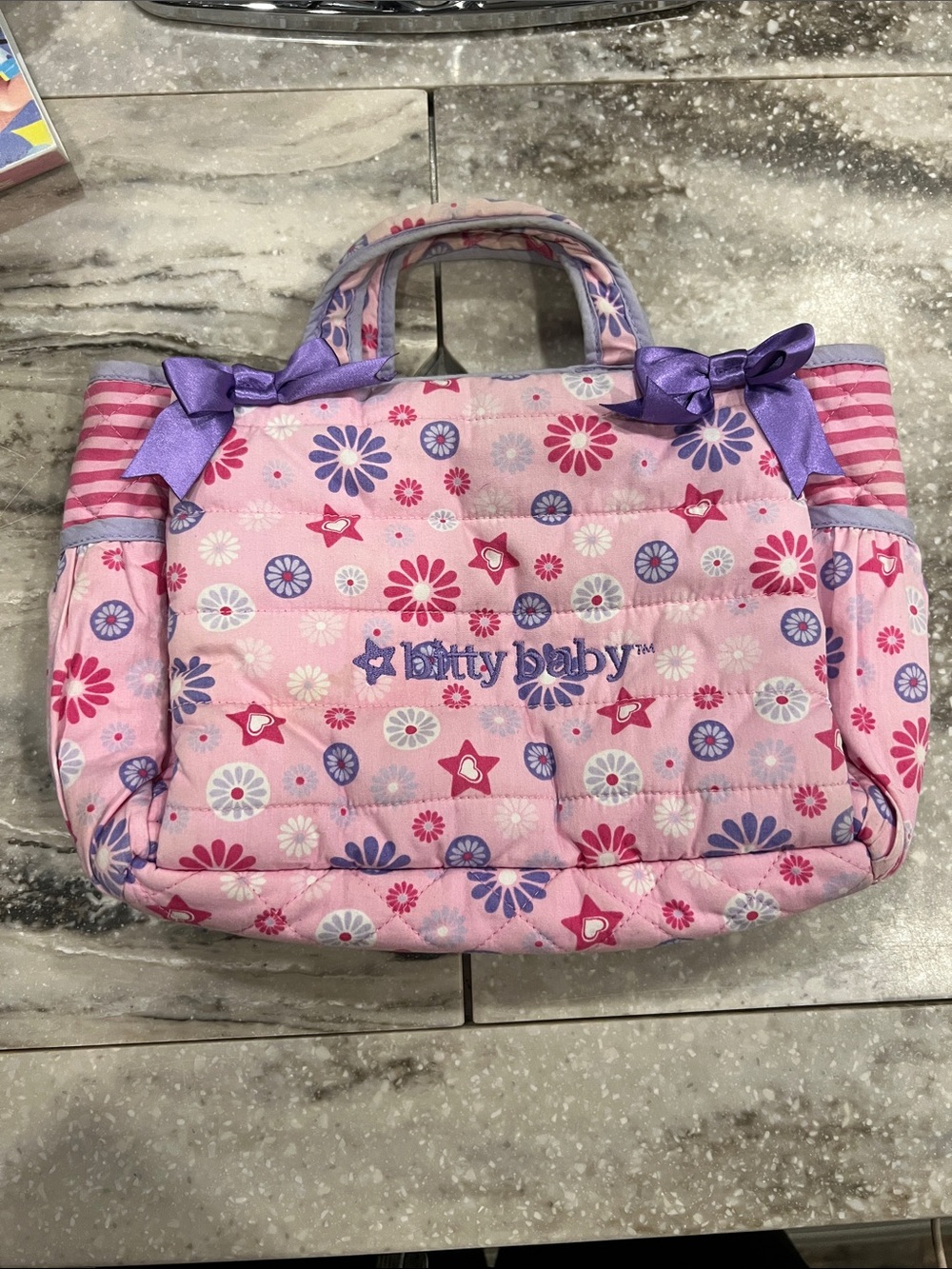American Girl Bitty Baby Diaper Bag – Pink & Purple